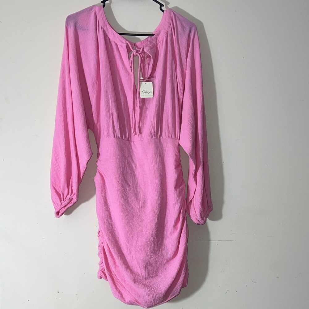Free People Pink Midi Dress medium new